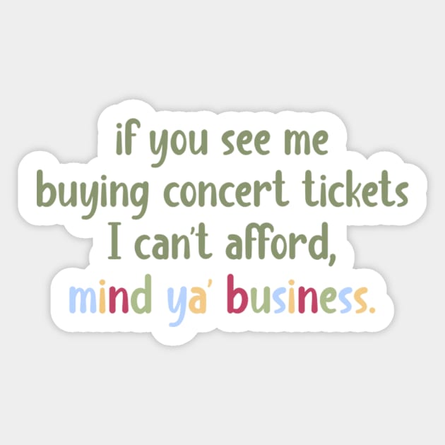 mind your business Sticker by nicolecella98